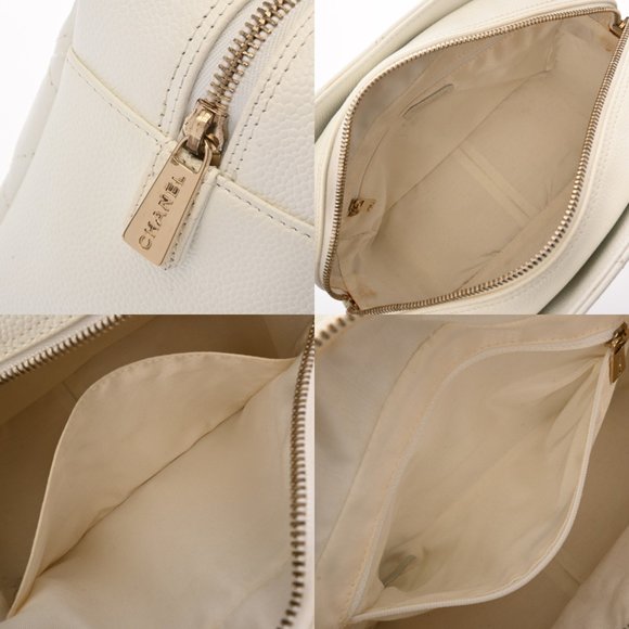 CHANEL Chanel Matelasse PTT Petit Time Rest Tote White A18004 Women's Caviar ... - Picture 8 of 10